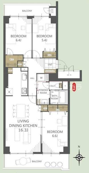 グリーンコープ南大沢５号棟　中古マンション