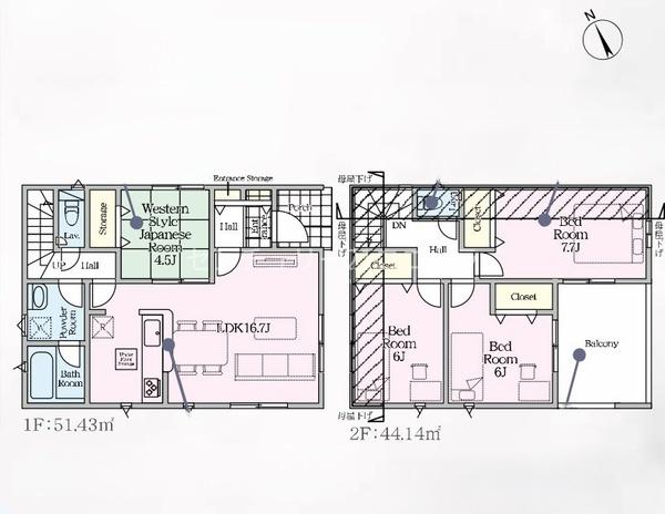 八王子市宮下町　新築一戸建て・全7棟　7号棟