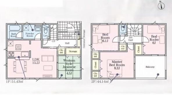 八王子市叶谷町　新築一戸建て・全3棟　1号棟