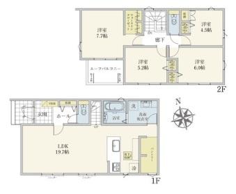 八王子市上壱分方町　新築一戸建て・全5棟　1号棟