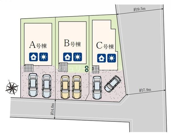 八王子市横川町の新築一戸建て・全3棟　B号棟