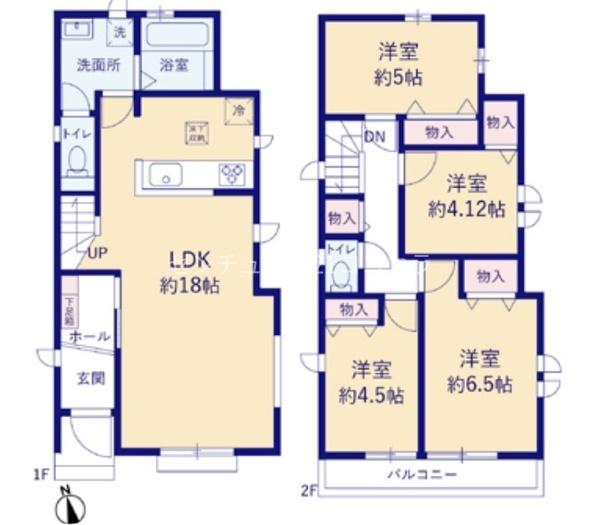 八王子市横川町の新築一戸建て・全3棟　C号棟
