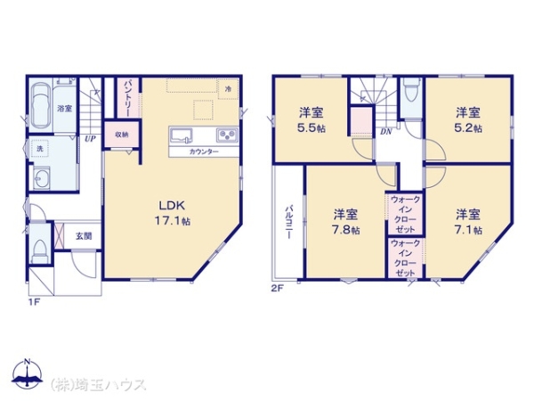 越谷市大字南荻島の新築一戸建