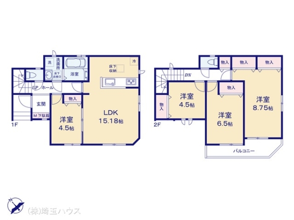 草加市谷塚上町の新築一戸建