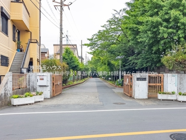 草加市八幡町の新築一戸建(草加市立川柳中学校)