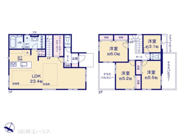 草加市手代7期　新築戸建て　全3棟