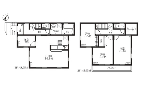 幸手市中５丁目　新築戸建て　全1棟