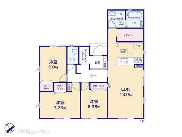 越谷中島1丁目25-1期 新築戸建て 全1棟