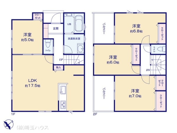 越谷市弥十郎3期　新築戸建て　全1棟