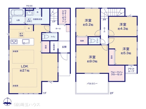 越谷市蒲生南町5期 新築戸建て 全1棟