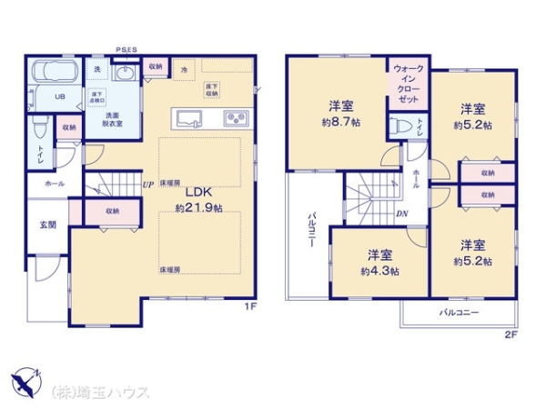 越谷市千間台東11期 新築戸建て 全1棟