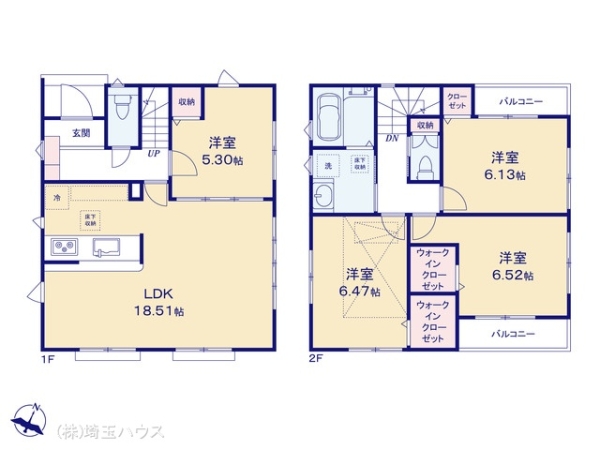 草加市新里町0492II　新築戸建て　全1棟