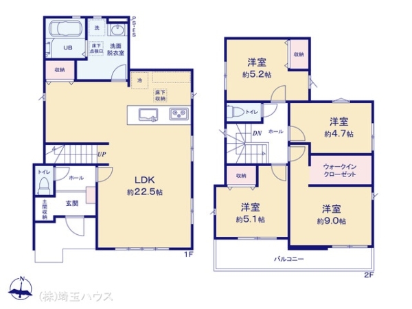 越谷市大林14期 新築戸建て 全2棟