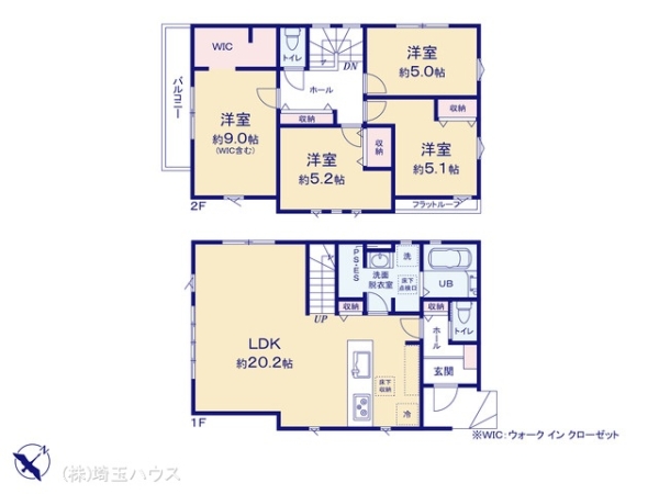 越谷市大房8期 新築戸建て 全1棟