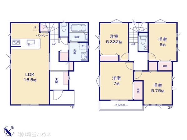 越谷市下間久里　戸建て　全２棟