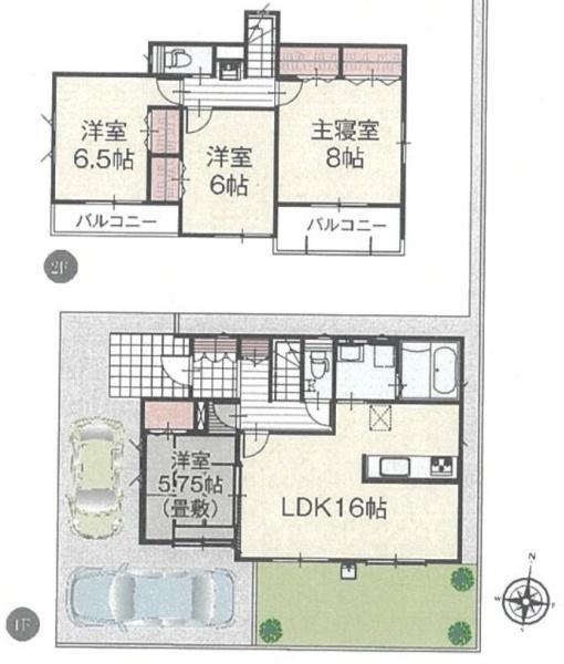 春日部市中央８丁目　新築戸建て　全２棟