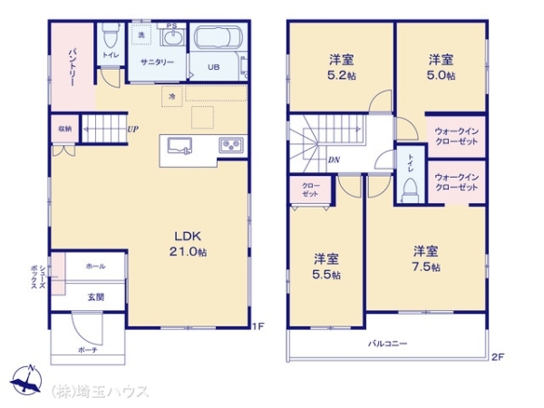 越谷市登戸町2期 新築戸建て 全3棟