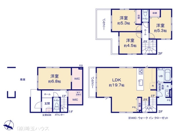 草加市新里町6期　新築戸建て　全1棟