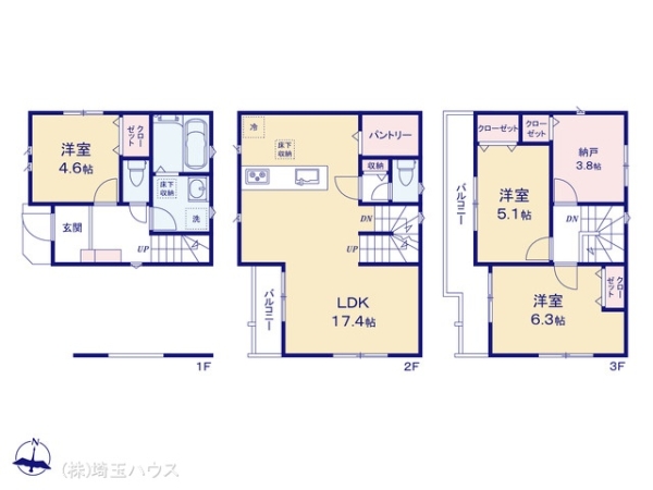 川口市西青木404　新築戸建て　全2棟