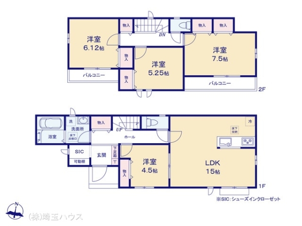春日部市本田町1丁目74番　新築戸建て　全3棟