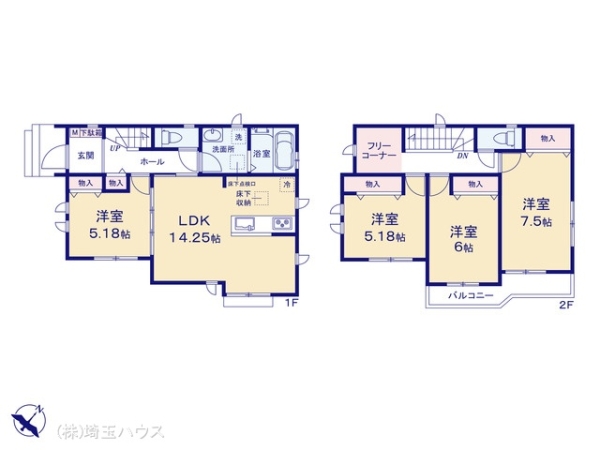 川口市上青木6丁目32番　新築戸建て　全2棟