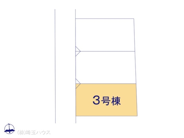 川口市鳩ヶ谷緑町1期　新築戸建て　全3棟