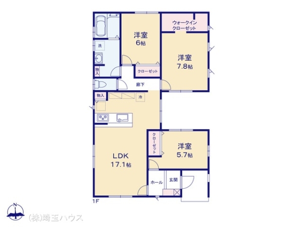 幸手市西2丁目 新築戸建て 全1棟