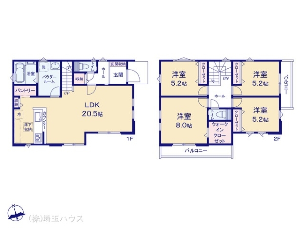 越谷市越ヶ谷本町1期 新築戸建て 全1棟