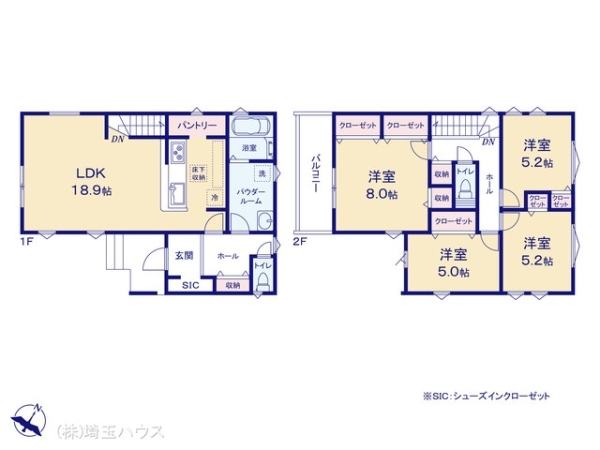 越谷市神明町2期　新築戸建て　全1棟