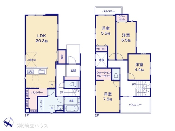 越谷市恩間10期 新築戸建て 全1棟