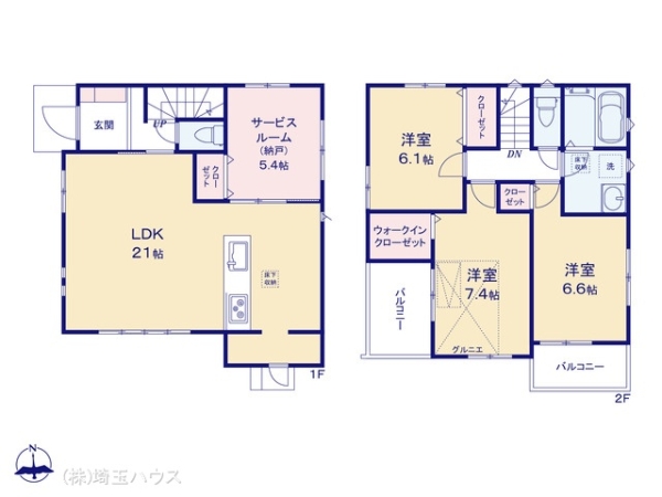 川口市元郷324　新築戸建て　全2棟