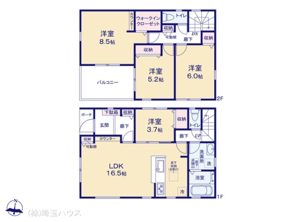 岩槻区東町1期　新築戸建て　全6棟