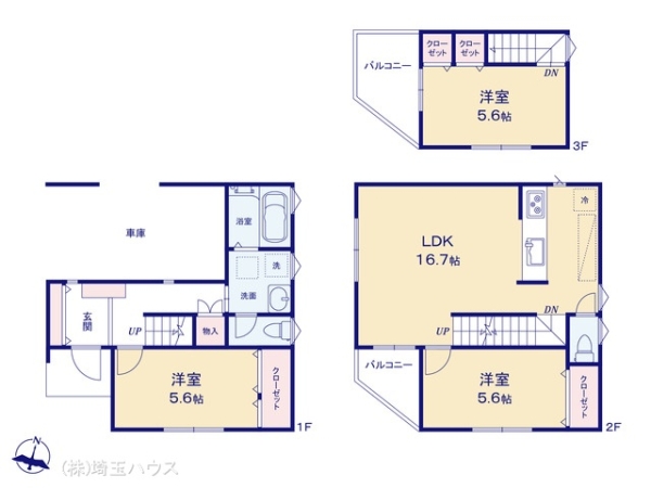 草加市清門2丁目 新築戸建て 全1棟