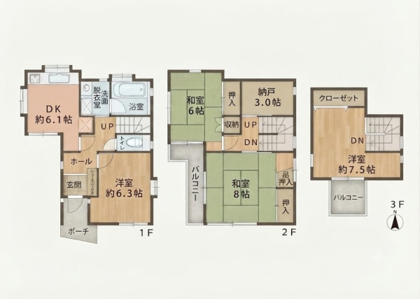 さいたま市北区日進町２丁目　中古戸建