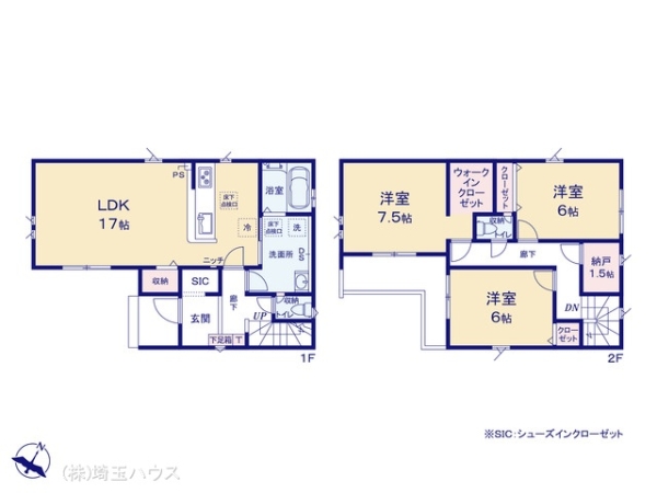 春日部市粕壁3期　新築戸建て　全1棟