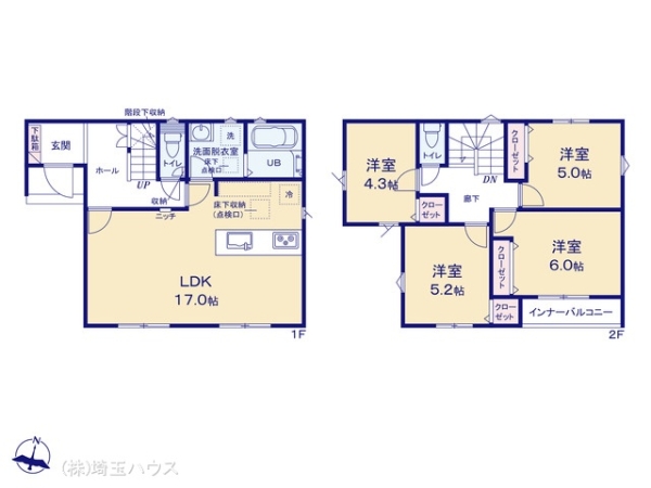 草加市清門2丁目01期　新築戸建て　全1棟