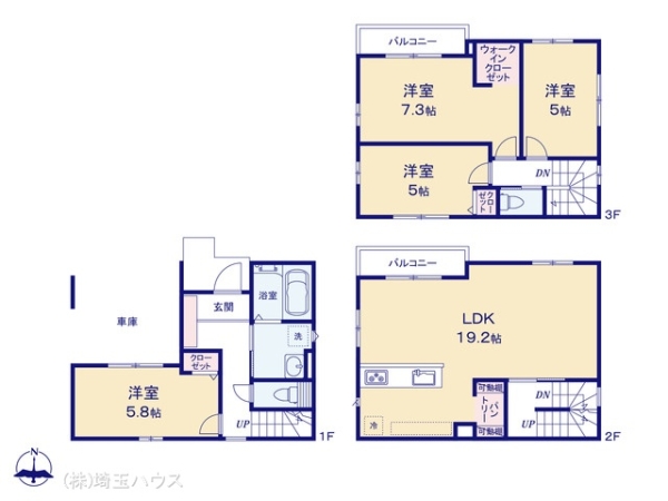 川口市上青木20期　新築戸建て　全4棟