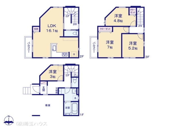 川口市上青木20期　新築戸建て　全4棟