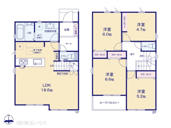 草加市谷塚上町01期 新築戸建て 全1棟