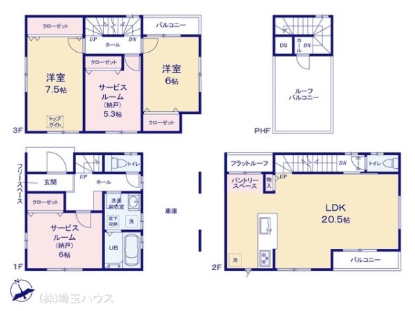川口市芝塚原二1期 新築戸建て 全6棟