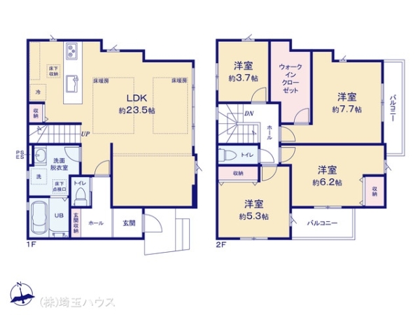 草加市長栄7期　新築戸建て　全3棟