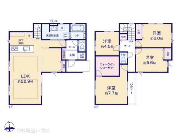 草加市稲荷17期 新築戸建て 全1棟