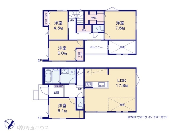 越谷市大沢406　新築戸建て　全1棟