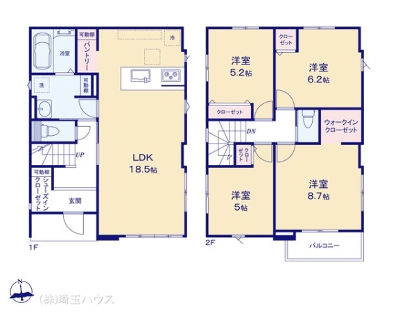 越谷市瓦曽根8期　新築戸建て　全1棟