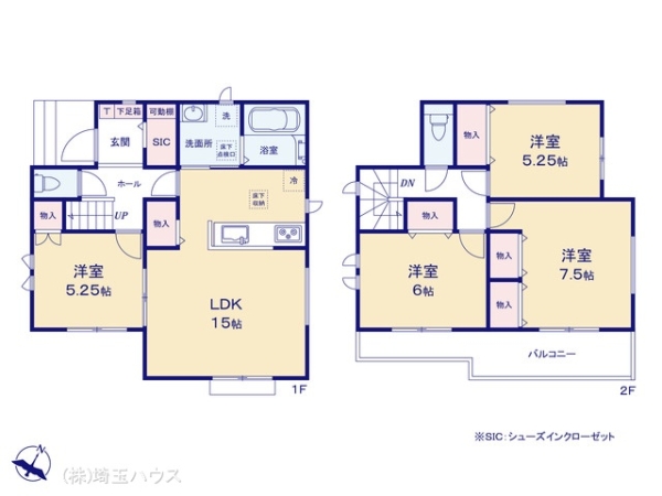 さいたま市見沼区東宮下654番 新築戸建て 全1棟