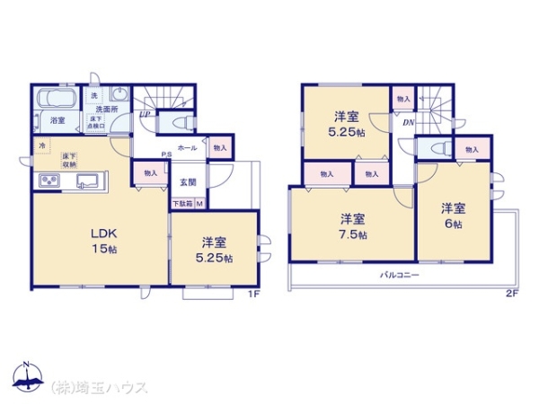 草加市苗塚町97番12　新築戸建て　全2棟