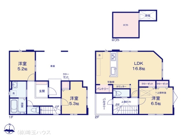 草加市金明町13期 新築戸建て 全2棟