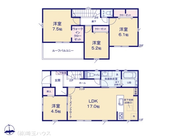 草加市新栄4丁目01期　新築戸建て　全1棟