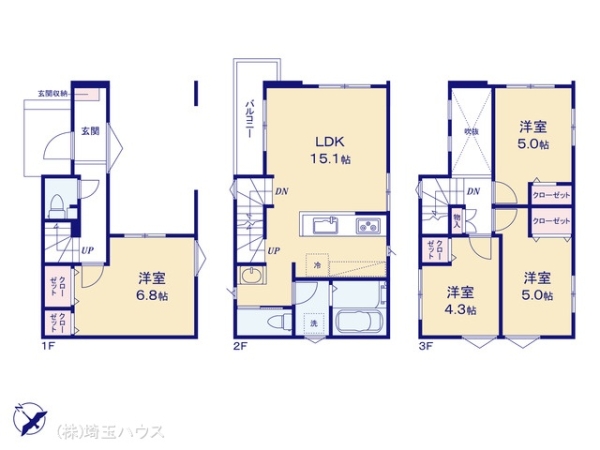 川口市末広116　新築戸建て　全1棟