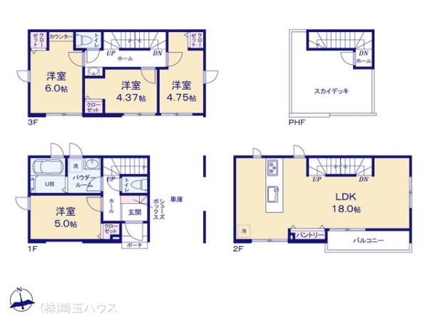 川口市南町1期　新築戸建て　全1棟